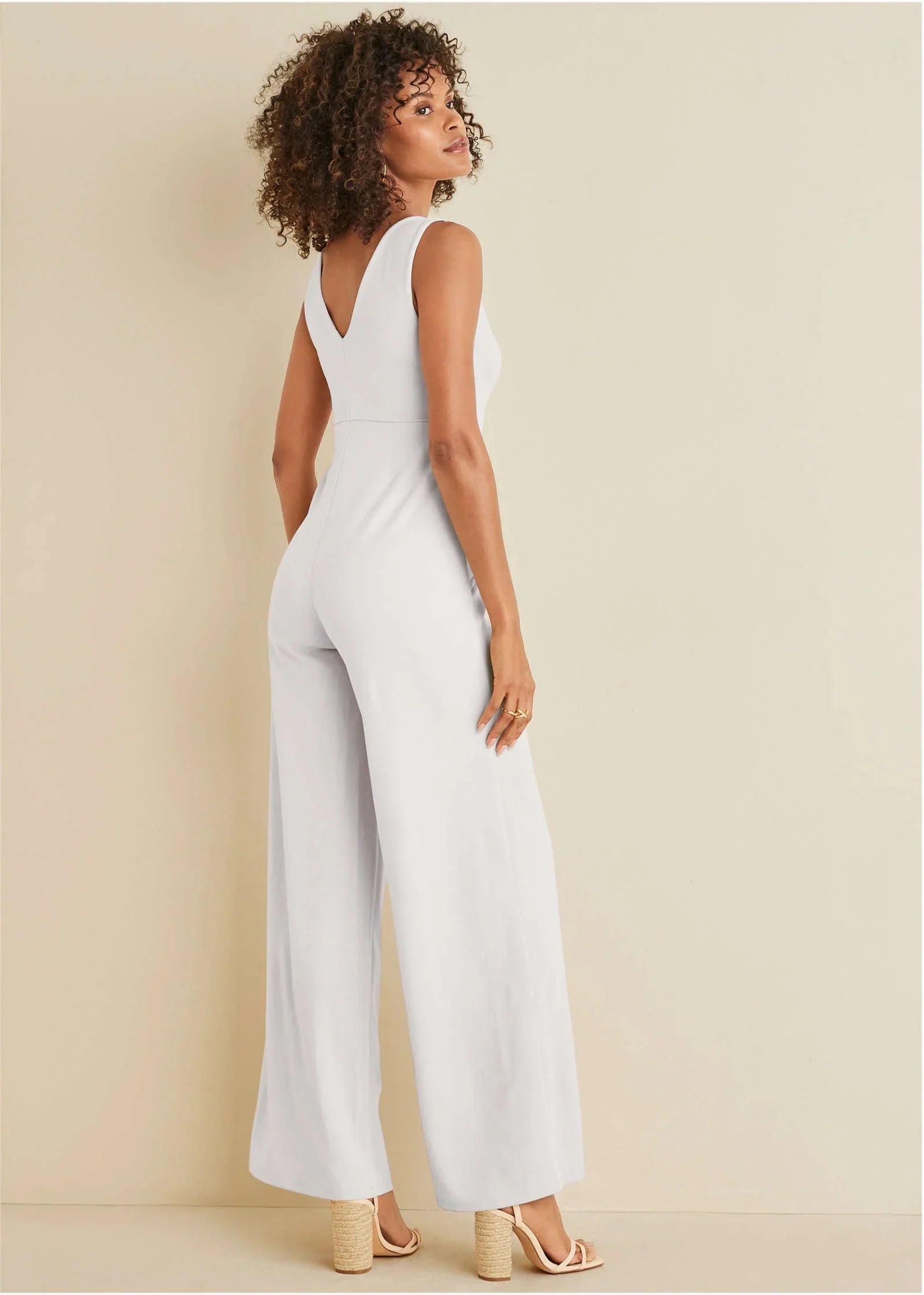 Wide Leg Jumpsuit White