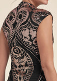 Sequin Midi Dress Black Multi