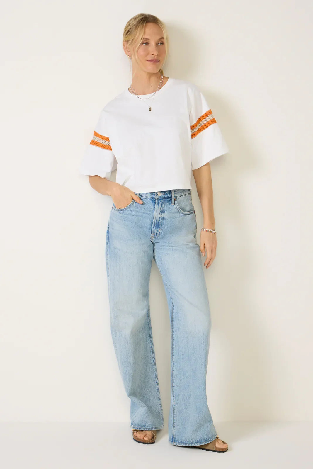 Bridget Crochet Varsity Tee