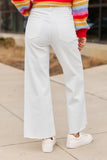 Malia White High Rise Wide Leg Jeans
