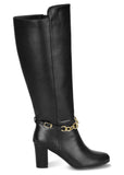 Chain Detail Boots Jet Black