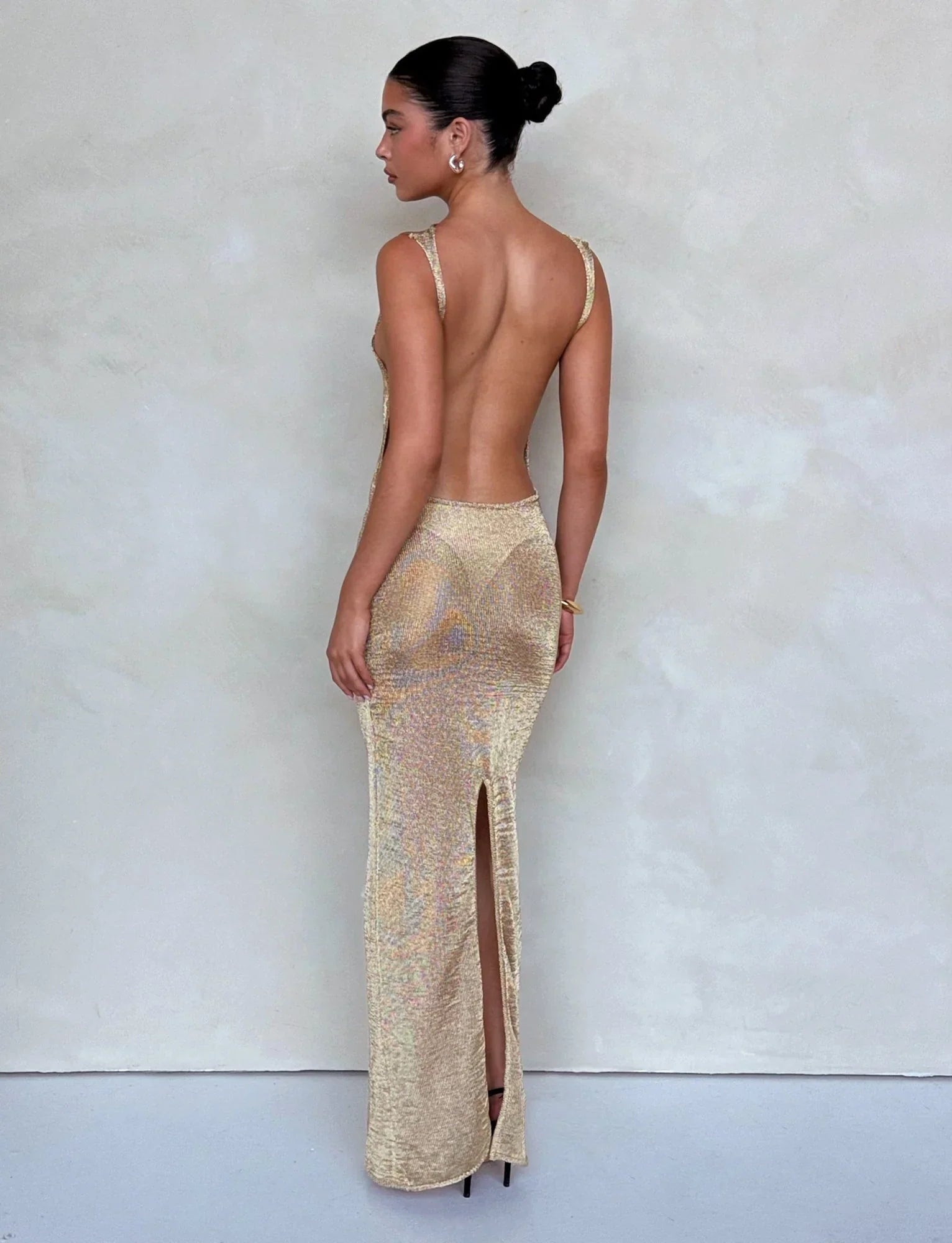 ZAELA DRESS GOLD