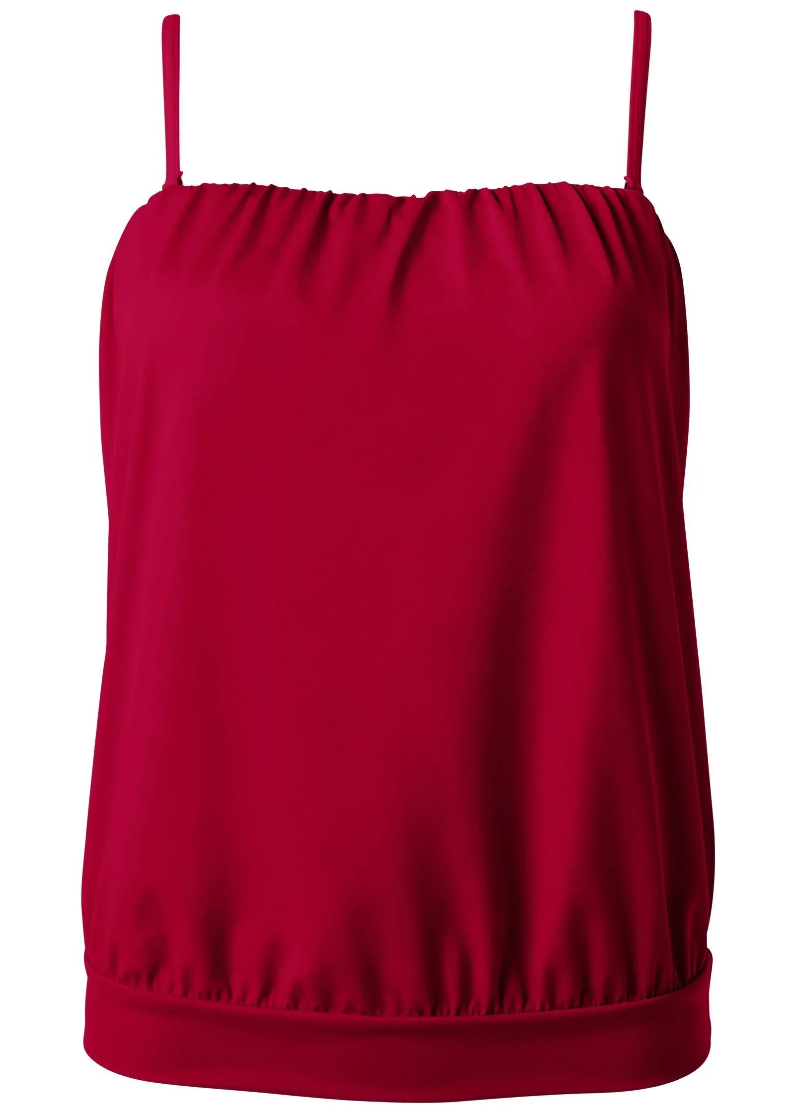 Blouson Bandeau Tankini Top Red Hot