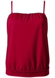 Blouson Bandeau Tankini Top Red Hot