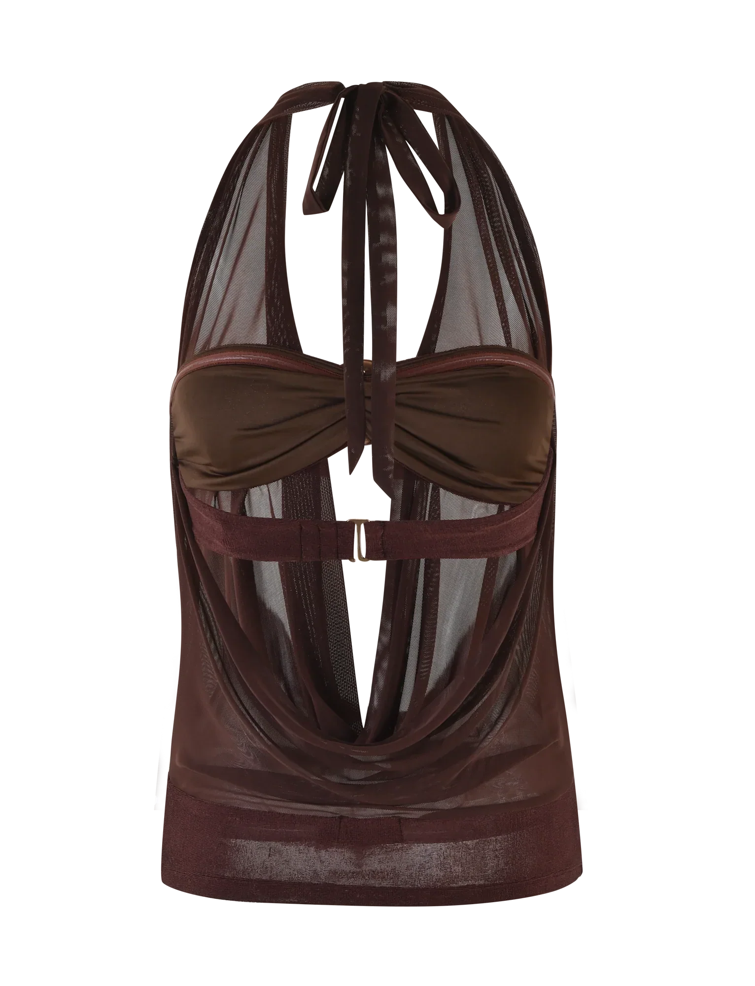 MAKENA TWO PIECE TOP BROWN CHOCOLATE