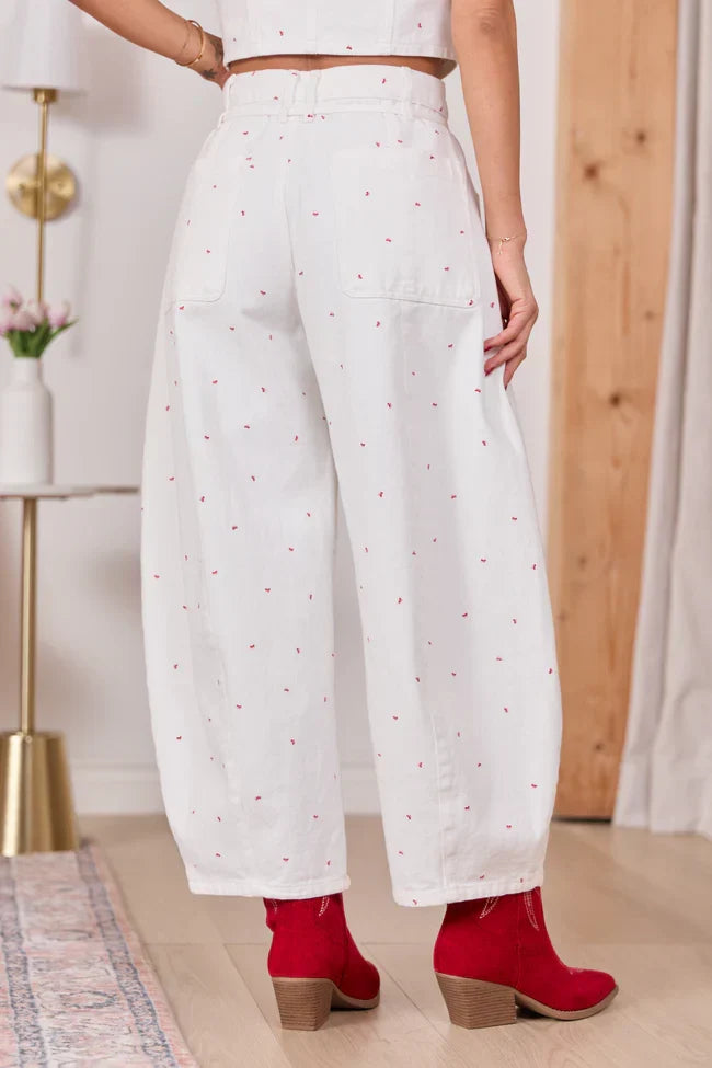 Eileen Bow Printed Barrel Jeans FINAL SALE
