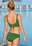 Lattice Side Bikini Bottom Everglades Green