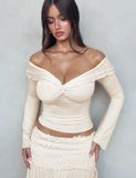 DENALI LONG SLEEVE TOP WHITE BONE