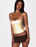 MIDORI METALLIC BANDAGE TOP GOLD