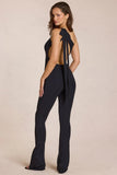 Modal One Shoulder Jumpsuit in Black