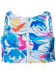 High Neck Zip Up Bikini Top Laguna Mirage