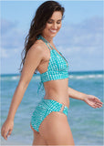 Sandpiper Mid Rise Bottom Checker Me Blue