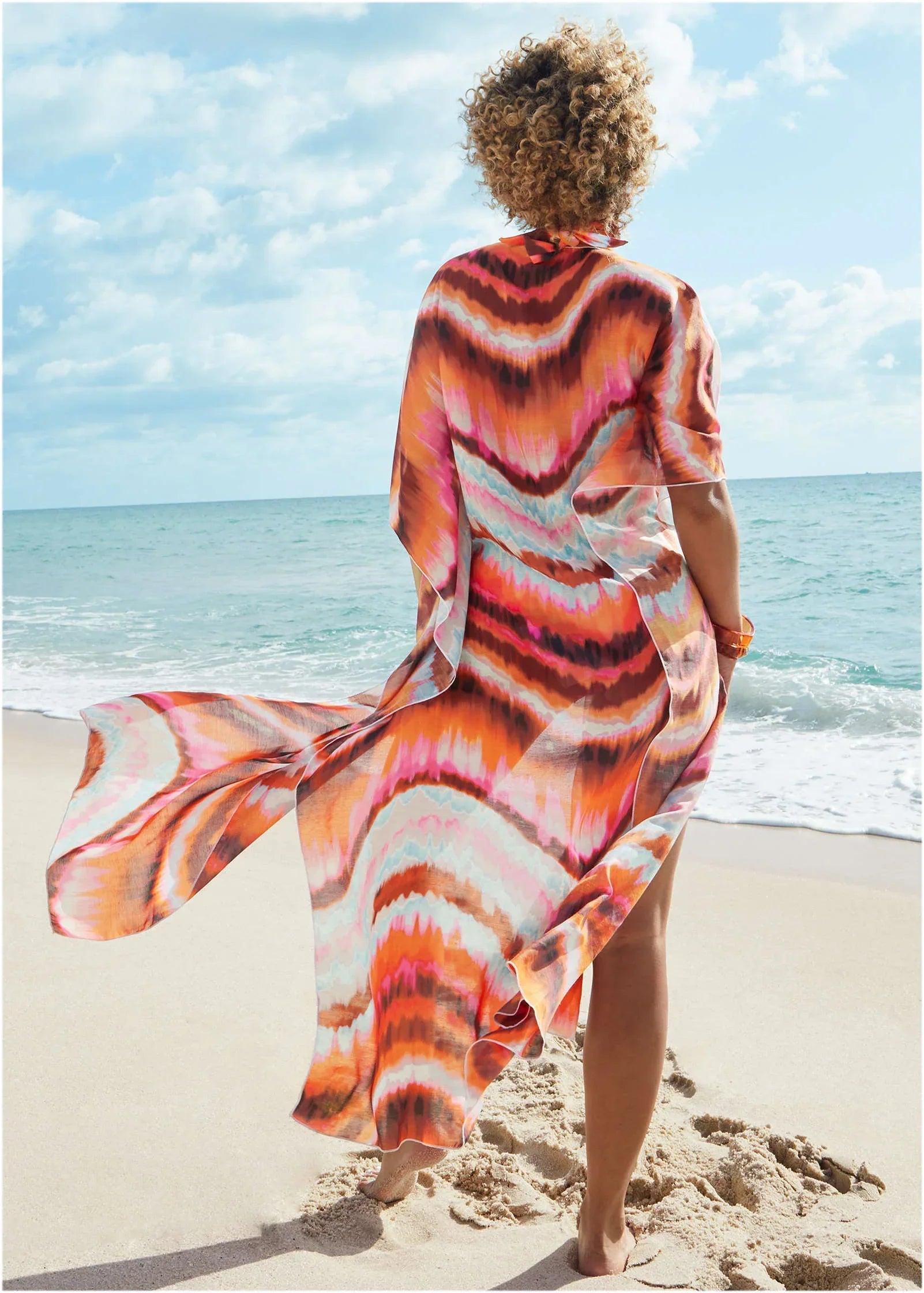 Long Kimono Cover Up Desert Agate Cool
