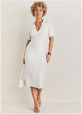 Pointelle Sweater Dress Cloud Dancer
