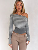 TYLA JUMPER GREY STRIPE