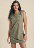 Easy Shift Dress Olive