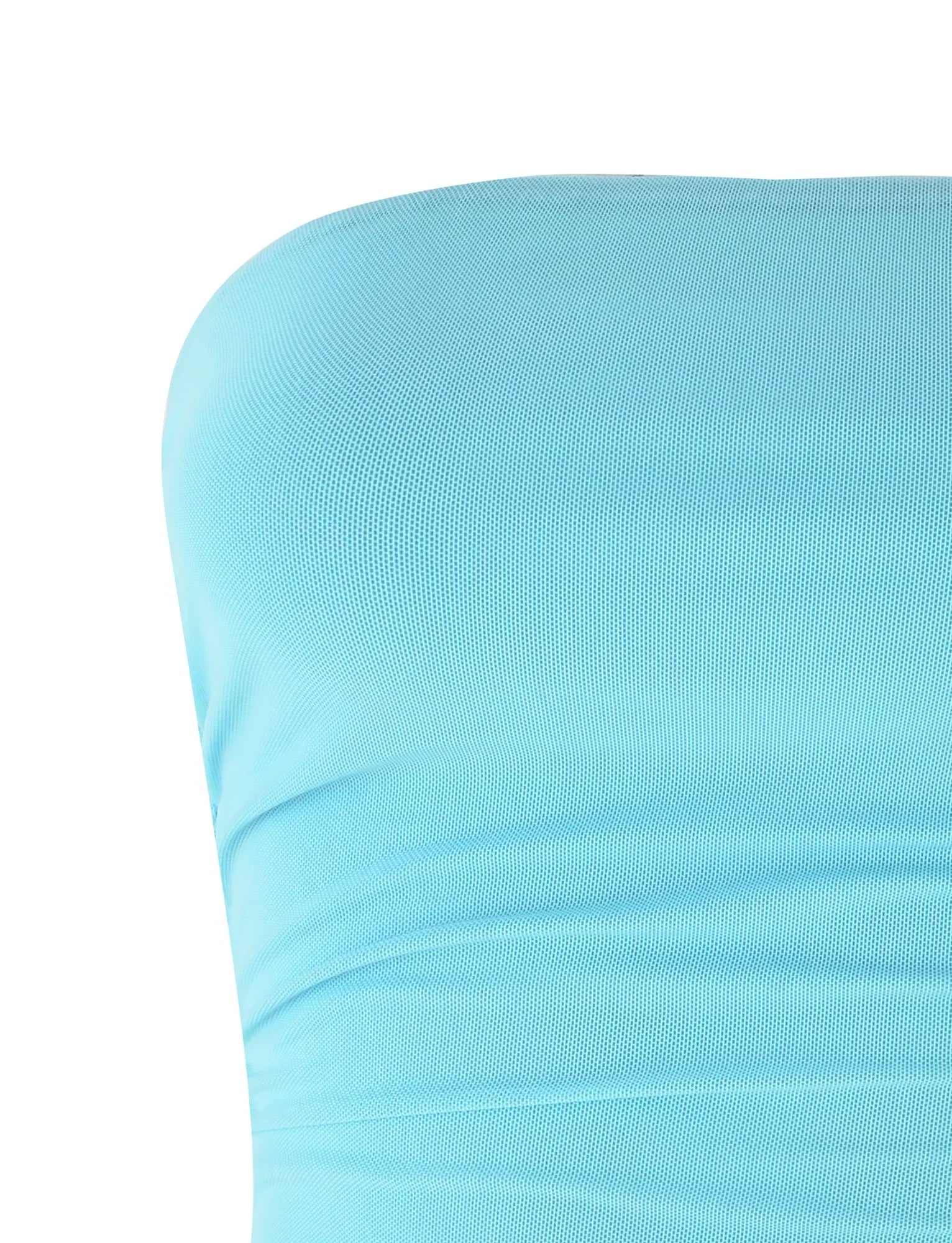 HARRIETT TUBE TOP BLUE ICE BLUE BRIGHT BLUE