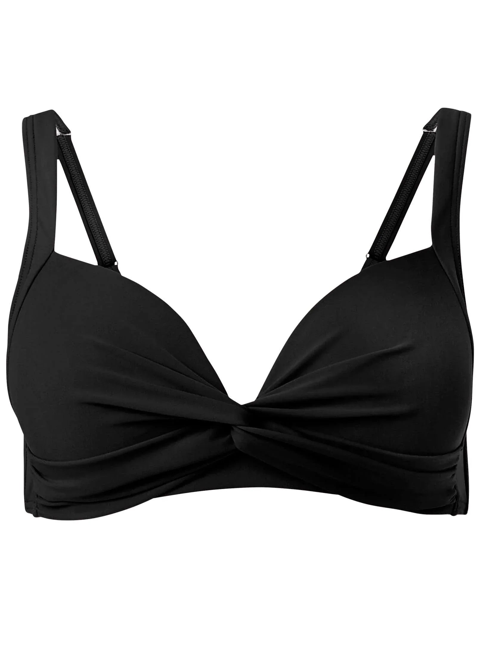 St Lucia Twist Bikini Top Black Beauty