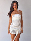 TOVE MINI DRESS WHITE POLKA DOT