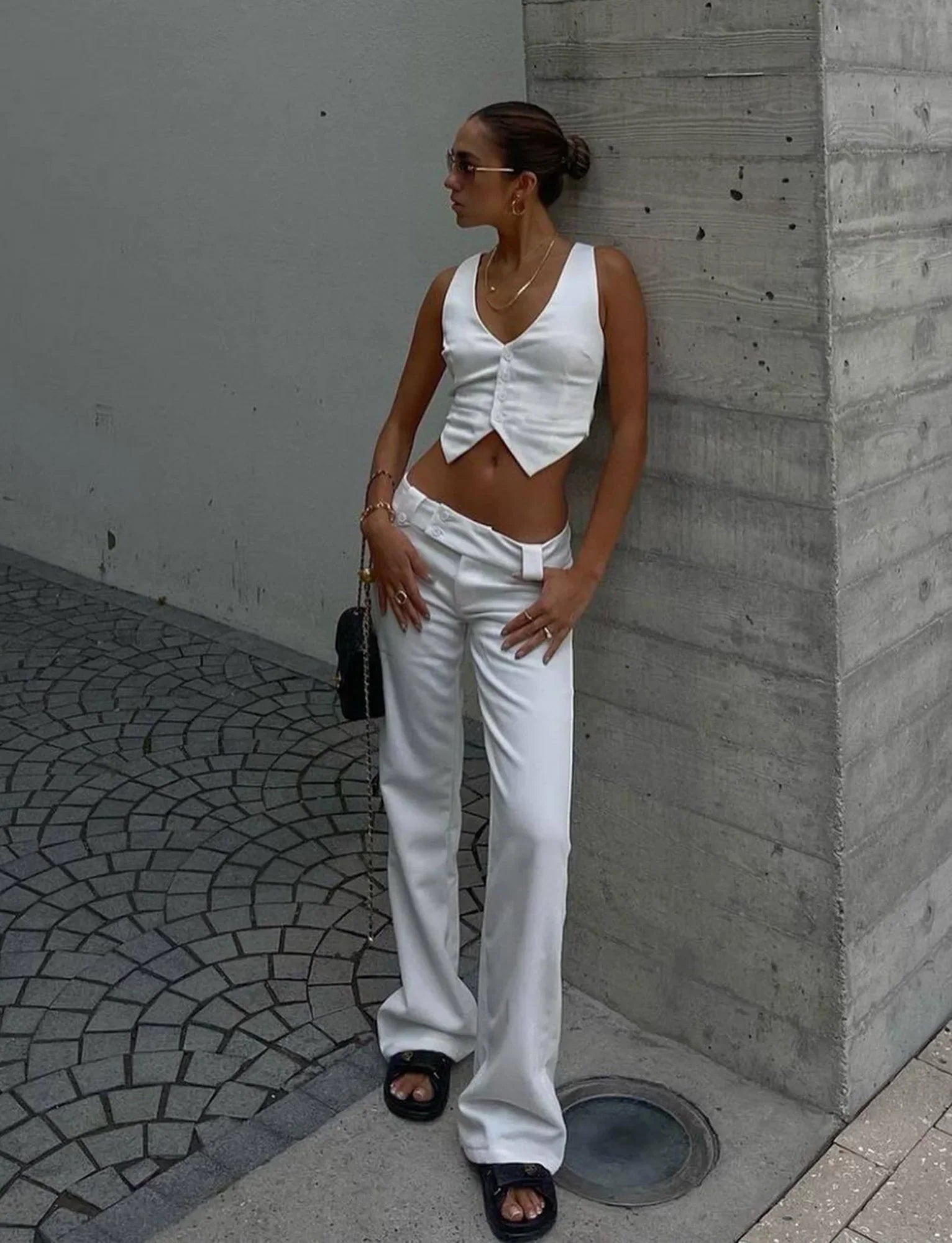KITTIE TWILL PANT WHITE