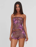 SIERA SHORT LEOPARD FLORAL