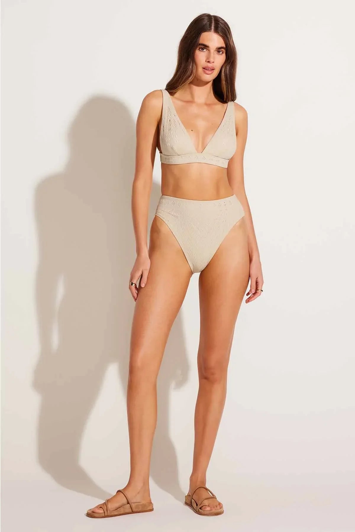 Lyra Bralette Top Natural Calico Crochet