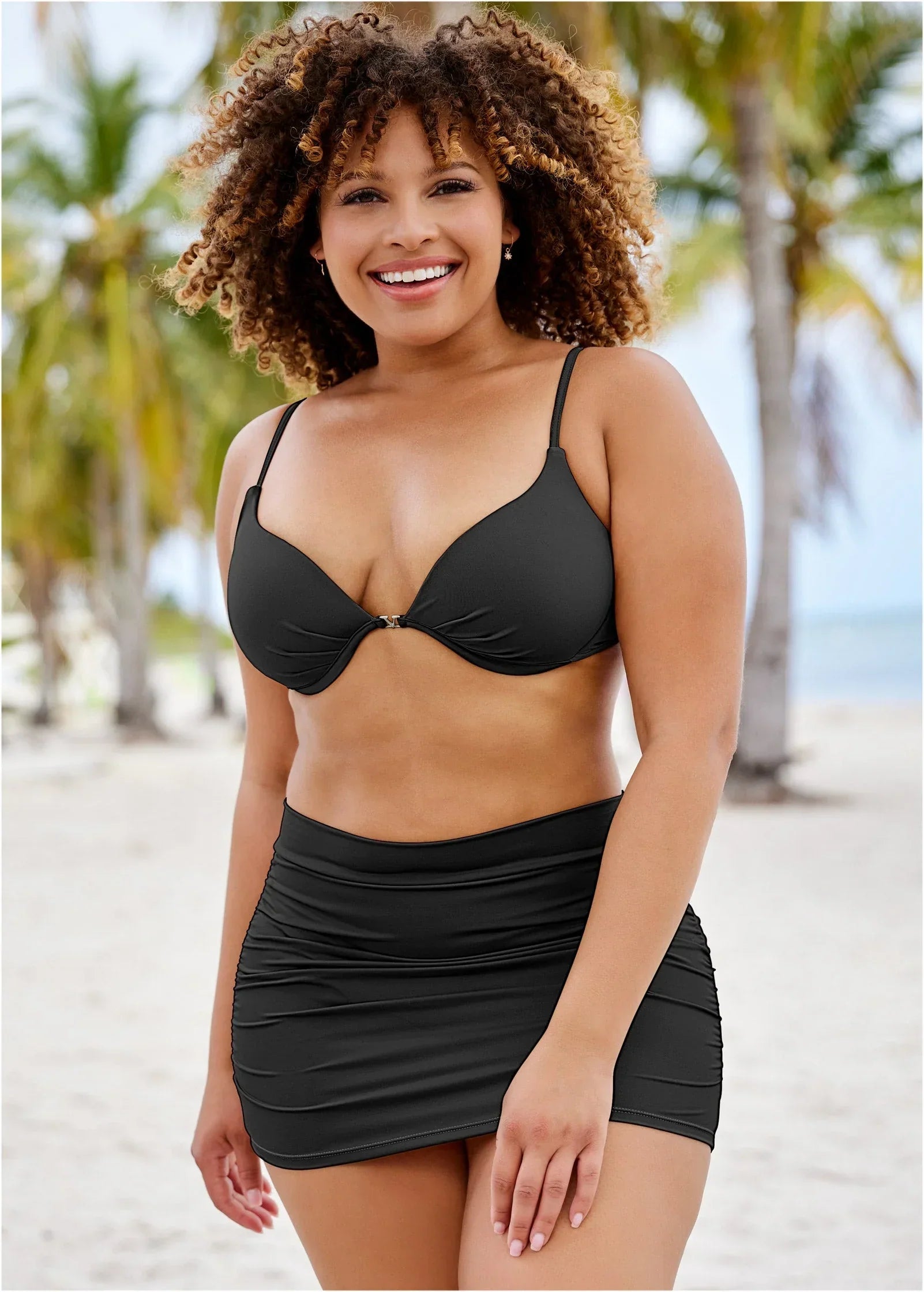 Push Up Bikini Top Black Beauty