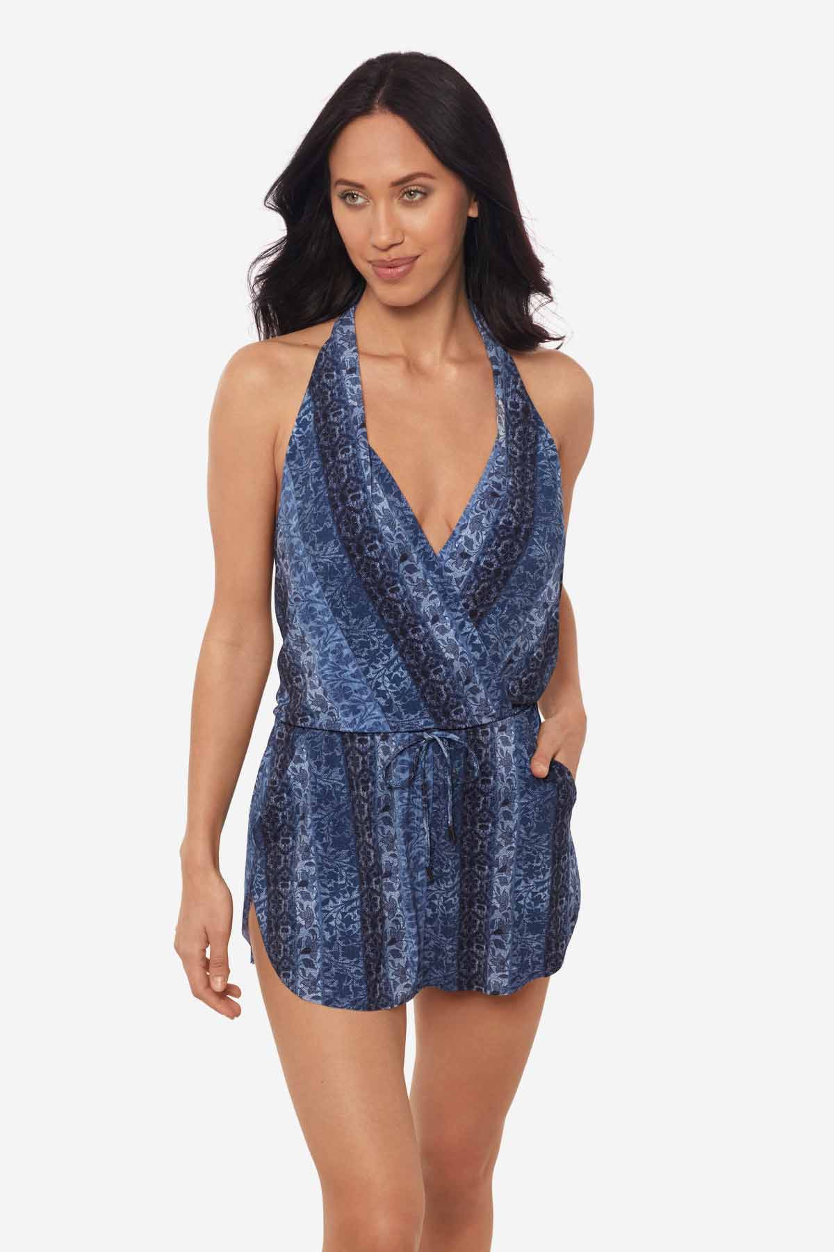 Ellie Swim Dress in Via Roma