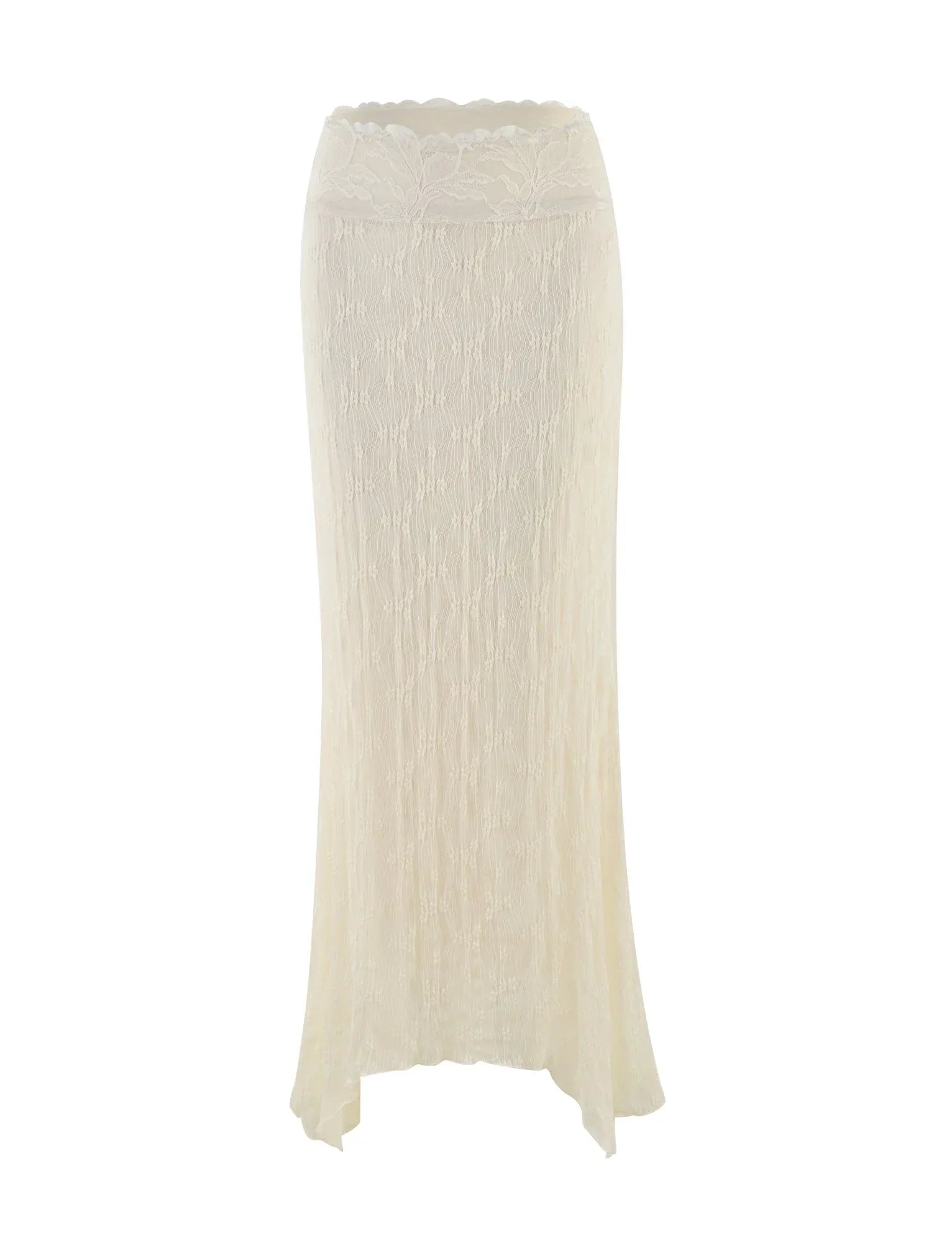 ANTONELLA MIDI SKIRT WHITE LACE CREAM