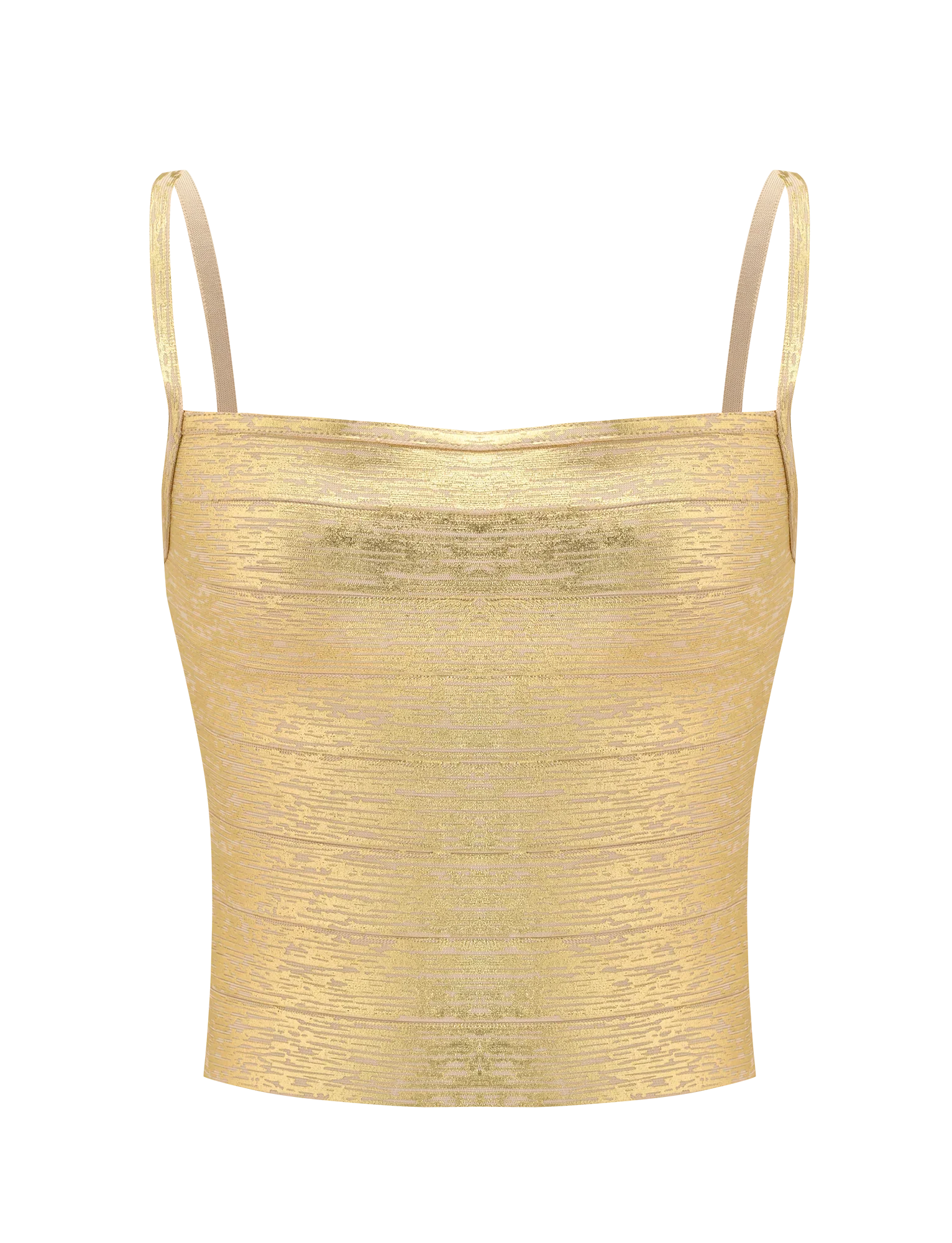 MIDORI METALLIC BANDAGE TOP GOLD