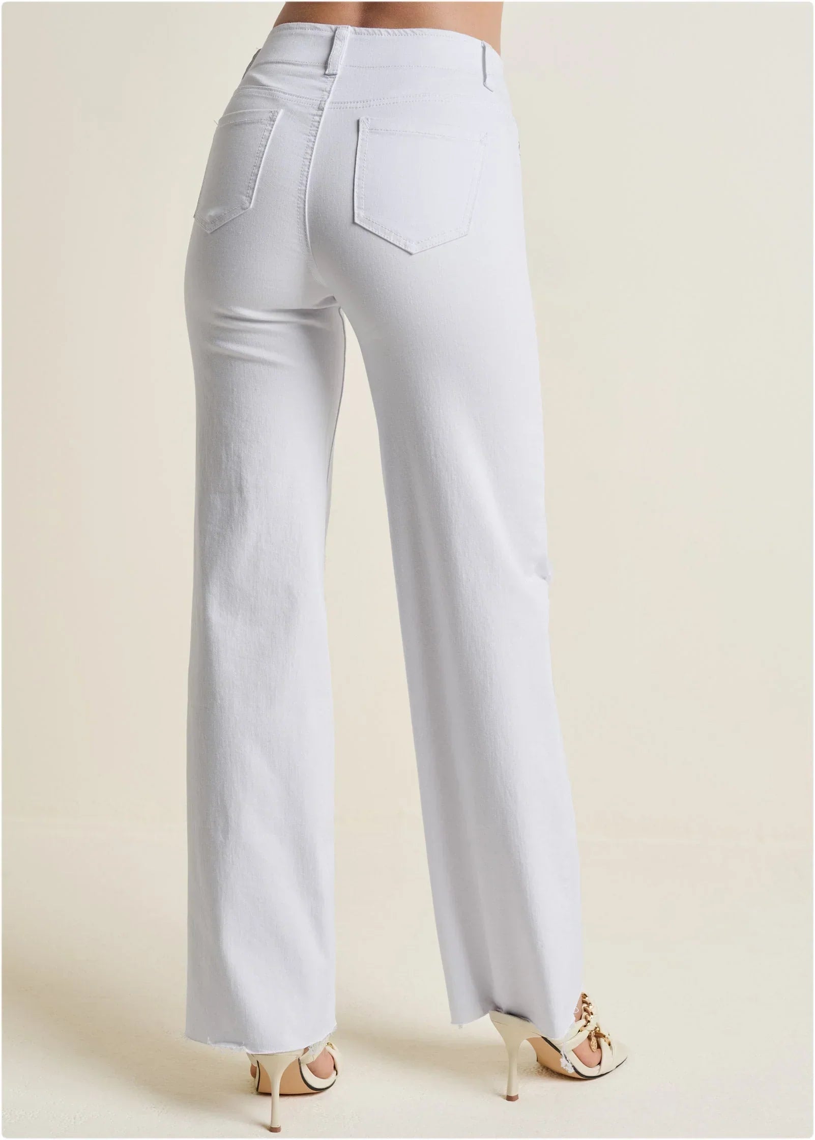 Laura Crop Wide Leg Jean White Denim