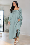 Elaine Sage Smocked Top Maxi Dress