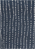 Halter High Low Dress Navy Dot Stripe