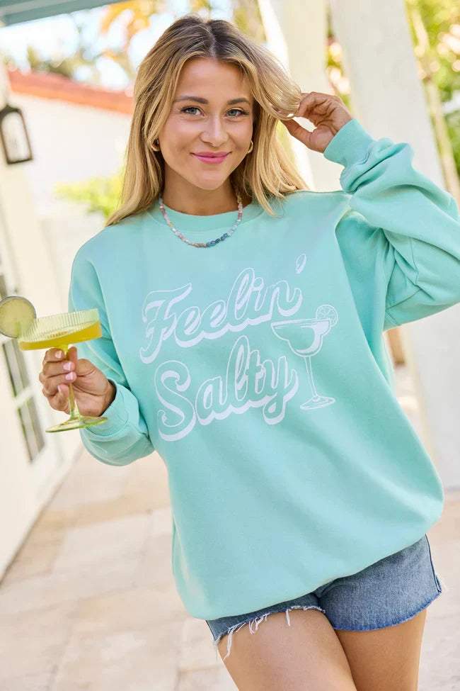 Feelin Salty Mint Graphic Sweatshirt