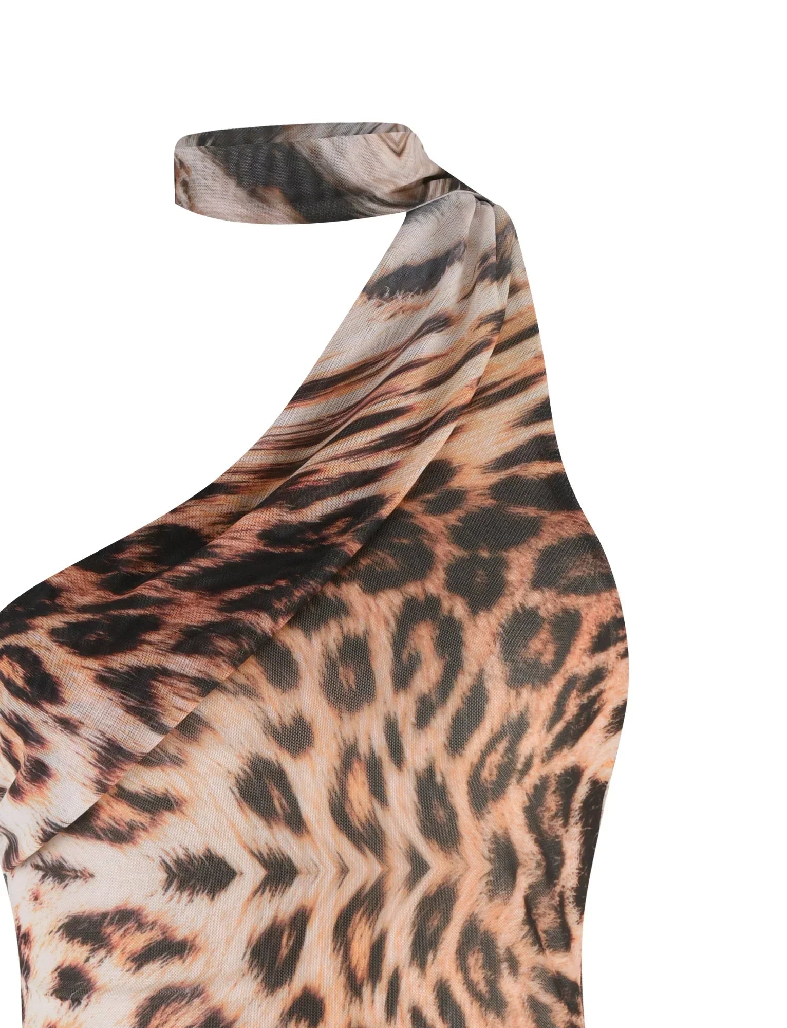 ALLIRA MESH MINI DRESS 20 NEUTRAL LEOPARD LEOPARD HAZE