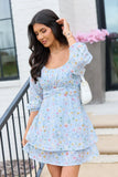 Elizabeth Blue Floral Dress
