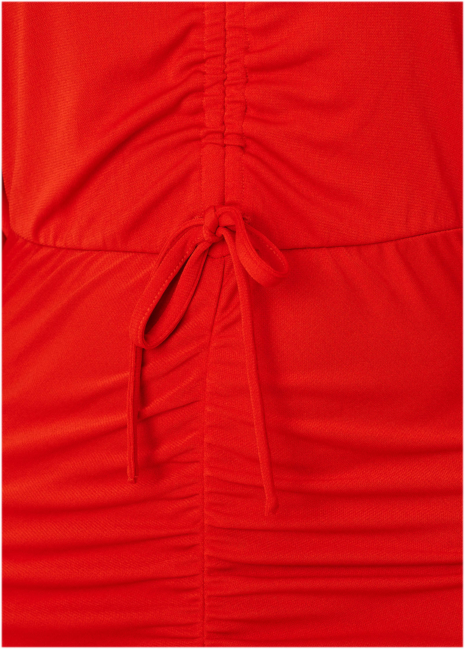 Ruched High Low Dress Goji Berry