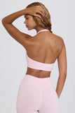Brushed Jersey V Neck Sports Bra in Bloom