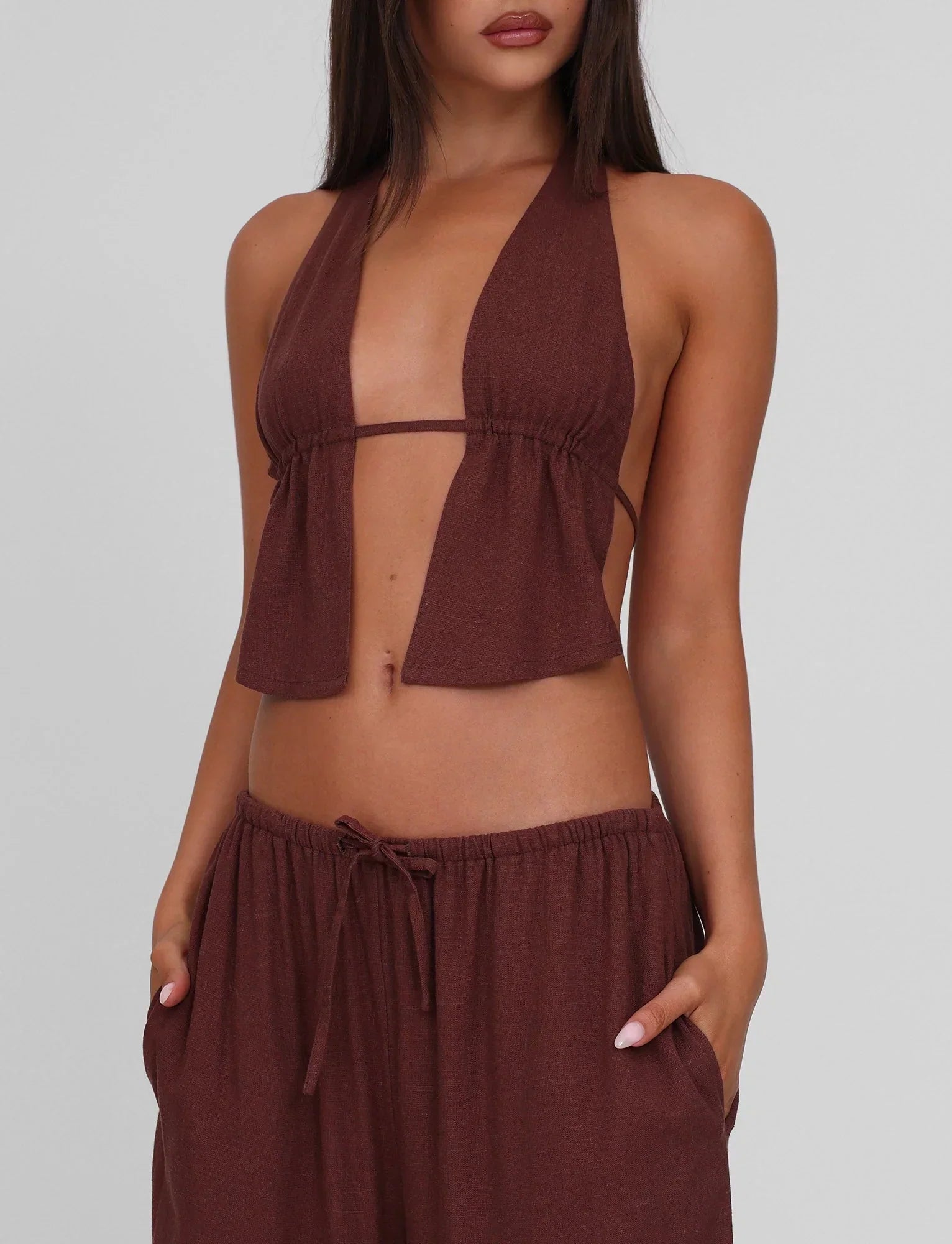 LAINEY TOP CHOCOLATE