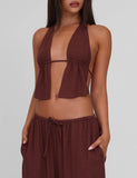 LAINEY TOP CHOCOLATE
