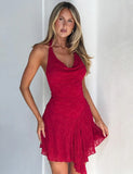FIORELLA DRESS RED LACE