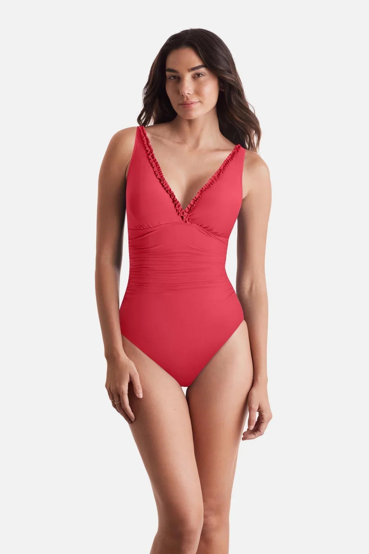 Sonny Surplice One Piece Hot Coral