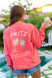 Cin Cin Light Red Graphic Sweatshirt