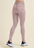 Ruched Waist Leggings Tan