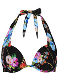 Marilyn Push Up Bikini Top Beaded Floral