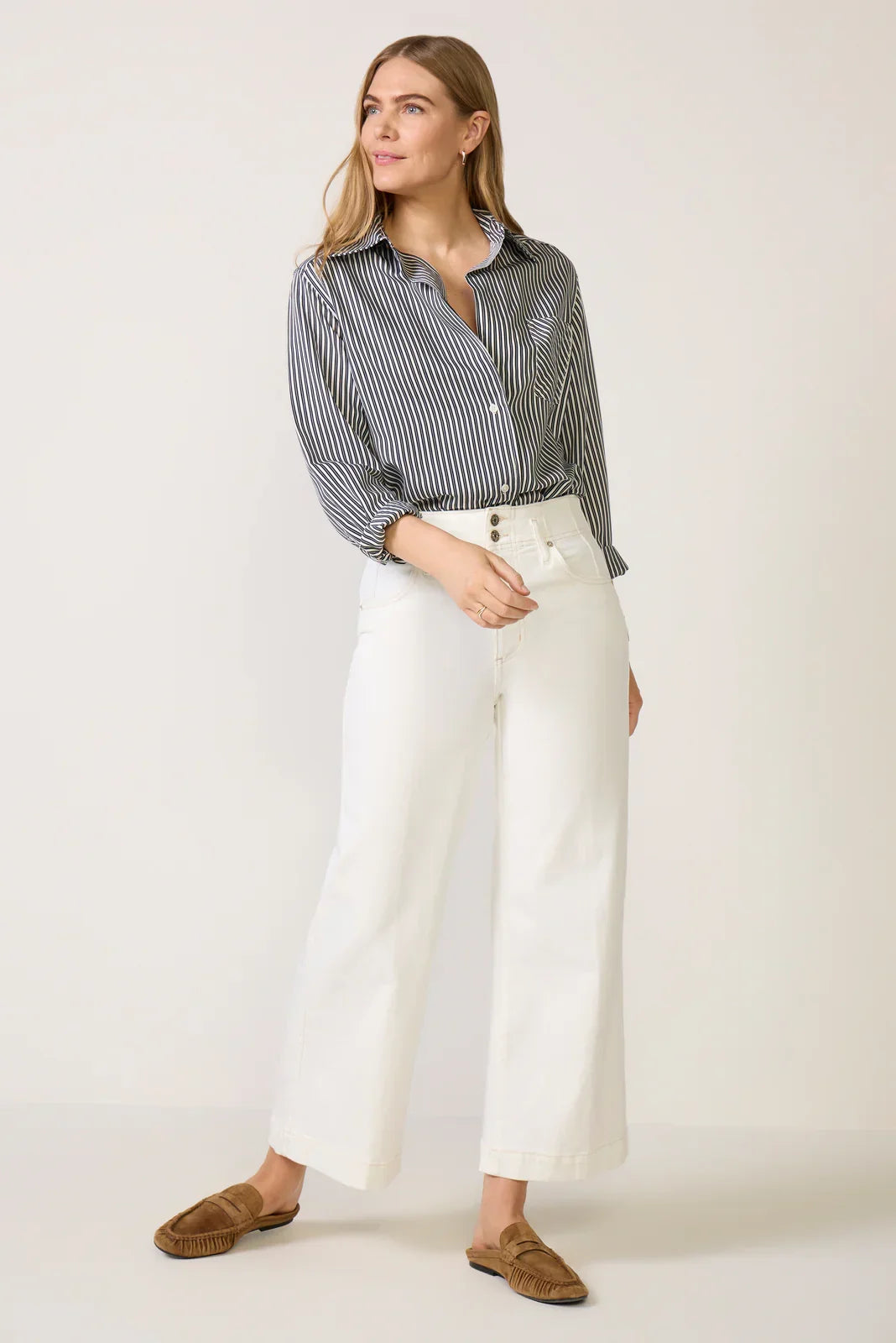 The Seamed Wide Trouser Crop