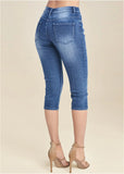 Cindy Capri Jeans Medium Wash