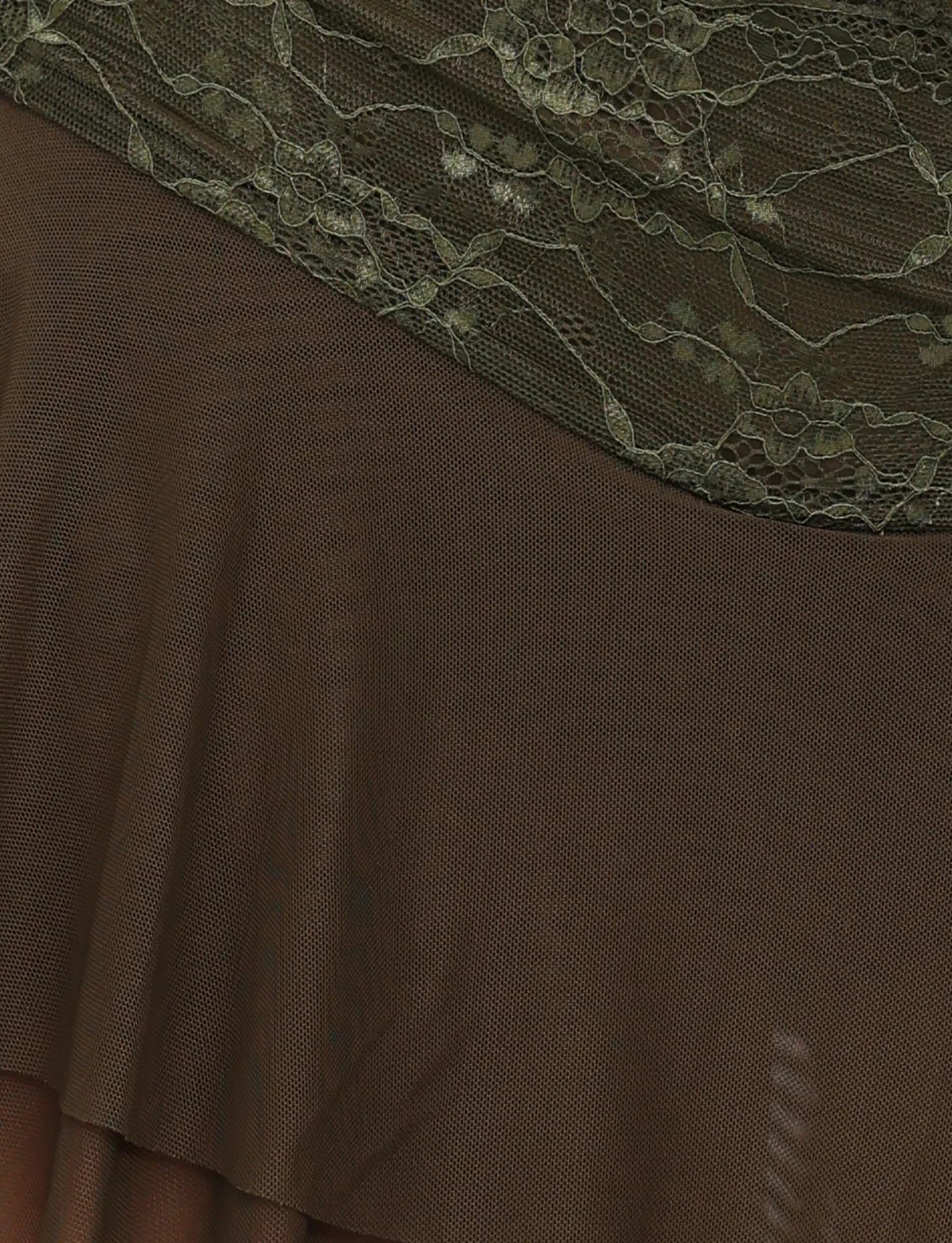 ADELINA MINI SKIRT GREEN KHAKI GREEN IVORY