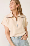 AirEssentials Ribbed Short Sleeve Half Zip