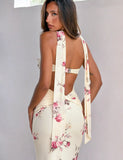 DANIELA SCARF DRESS YELLOW FLORAL
